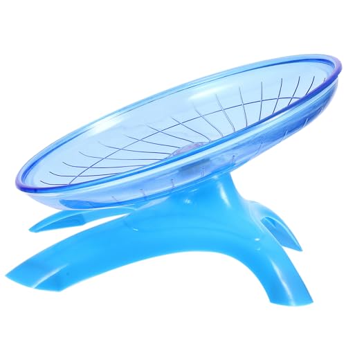 Milisten Laufrad für Hamster Geräuschloses Hamsterspielzeug 18cm Spielzeug Laufrad für Kleine Haustiere für Hamster Eichhörnchen und Igel Transparent mit Stabiler Basis von Milisten