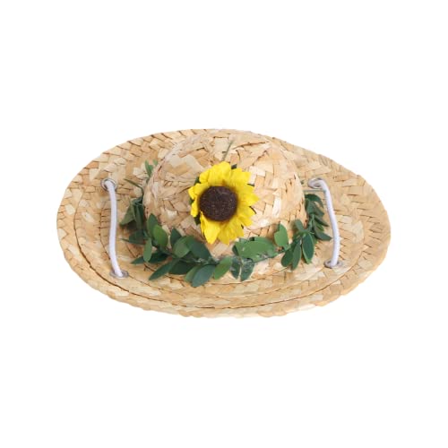 Milisten 1 Stück Sommer Haustier Sonnenhut Adorable Katzen Strohhut mit Sonnenblumen für Kleine und Mittelgroße Hunde und Katzen Verstellbar und Langlebig für Sonnige Milisten 1 Stück Sommer Haustier Sonnenhut Adorable Katzen Strohhut mit Sonnenblumen für Kleine und Mittelgroße Hunde und Katzen Verstellbar und Langlebig für Sonnige von Milisten