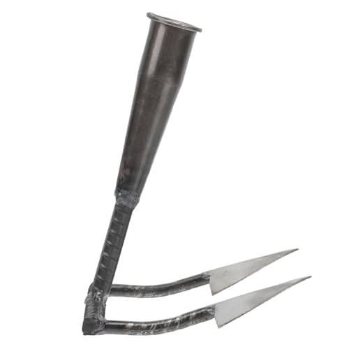 Milisten 1 Stück ergonomische agritox unkrautheber gartenvliese haue hochstihl Heavy Object Weeder gartenharke Rasen Hacke Werkzeug Gartenarbeit, Graben Boden Graben Kohlenstoffstahl Silver von Milisten