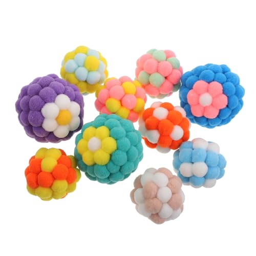 Milisten 10 Stück Interaktive Katzenspielzeug Bälle mit Glöckchen Teiliges für Selbstständiges Bunte Indoor Spielzeuge für Katzen und Kätzchen für Unterhaltung von Milisten