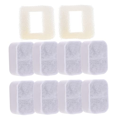 Milisten 10 Stück Teiliges Aktivkohlefilter für Haustier Wasserspender Ersatzfilter für Trinkbrunnen Verbessert Wasserqualität Entfernt Gerüche Kompatibel mit Hund und Katzenbrunnen von Milisten