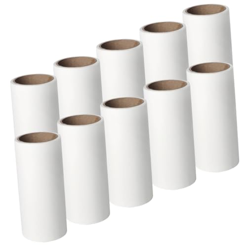 Milisten 10 Stück Teiliges Tragbare Fusselroller Ersatzrollen Handlicher Tierhaarentferner mit Abreißbarem Klebepapier Kompakt und Langlebig für Kleidung Möbel und Teppich Einfach von Milisten