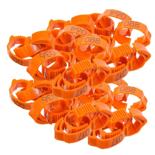 Milisten 100St Hühnerfußring großer Hühnerstall Geflügelbeinbänder Hahn Hühnerfutter Geflügelbeinmarkierungen mit Nummern Farm-Marker-Tools Markierungsring für Geflügel Plastik Orange Milisten 100St Hühnerfußring großer Hühnerstall Geflügelbeinbänder Hahn Hühnerfutter Geflügelbeinmarkierungen mit Nummern Farm-Marker-Tools Markierungsring für Geflügel Plastik Orange von Milisten