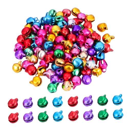 Milisten 100st Weihnachtskugeln Als Ornamente Weihnachtsglocken Zur Dekoration Glocke Hängende Ornamente Kleine Glocke Weihnachtsglocken Farbige Glocken Farben Jingle Bell Kleine Glöckchen von Milisten