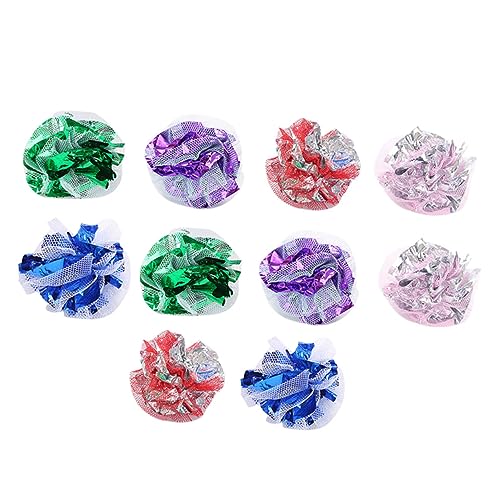 Milisten 10St Katzenring Papierball Spitzenball Metallische Katze Kauspielzeug für Katzen Spielzeuge Katzenspielzeugbälle Crinkle-Bälle für Katzen Haustier Rasselkugel Milisten 10St Katzenring Papierball Spitzenball Metallische Katze Kauspielzeug für Katzen Spielzeuge Katzenspielzeugbälle Crinkle-Bälle für Katzen Haustier Rasselkugel von Milisten