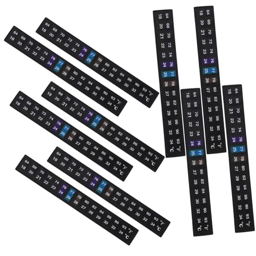 Milisten 10stücke Aquarium Thermometer Sticker Farbige Temperaturanzeigen Für Aquarien Einfache Anwendung Ohne Batterien Zur Wasserüberwachung Und Dekoration von Milisten