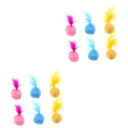 Milisten 12 STK Katzenminze-Ball Kitten Spielzeug katzenball katzenkugel Spielzeuge Plüschtier Katze Plüschbälle Kauspielzeug für Katzen Feder Haustierzubehör Katzenspielzeug Spielzeugball Milisten 12 STK Katzenminze-Ball Kitten Spielzeug katzenball katzenkugel Spielzeuge Plüschtier Katze Plüschbälle Kauspielzeug für Katzen Feder Haustierzubehör Katzenspielzeug Spielzeugball von Milisten