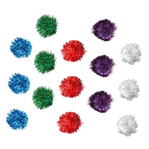 Milisten 15 Stück Teiliges Glitzerball Katzenspielzeug für Interaktive Spiele Farblich Gemischte Bälle Bewegung und Spielspaß für Katzen und Kätzchen Zufällige Farbe Zufällige Farbe von Milisten