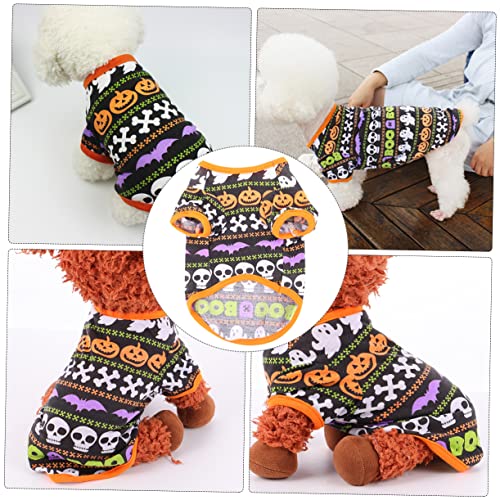 Milisten Hunde-Halloween-kostüm Haustierkleidung Kürbismuster Bequemes Haustier-t-Shirt für Hunde von Milisten