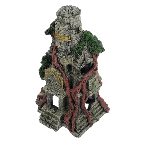 Milisten 1stück Aquarium Dekoration Resin Antiker Tempel Ornament Für Aquarien Versteckmöglichkeit Für Fische Langlebig Und Farbecht Für Aquarienlandschaftgestaltung von Milisten
