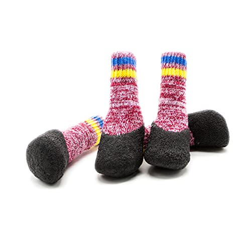 Milisten Haustier-hundesocken-Set 2 Paar Nicht Warme Gepolsterte Hundeschuhe Rot für Den Herbst Milisten Haustier-hundesocken-Set 2 Paar Nicht Warme Gepolsterte Hundeschuhe Rot für Den Herbst von Milisten