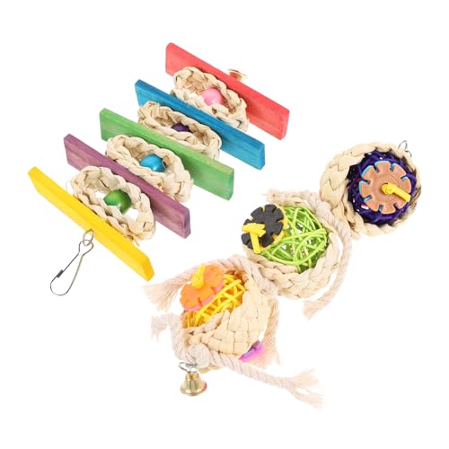 Milisten 2er-Pack Papagei Futtersuche Schredder Spielzeug Vogel Kauspielzeug Rattan Gewebt Papagei Vogel Spielzeug Hängen Käfig Zubehör Milisten 2er-Pack Papagei Futtersuche Schredder Spielzeug Vogel Kauspielzeug Rattan Gewebt Papagei Vogel Spielzeug Hängen Käfig Zubehör von Milisten