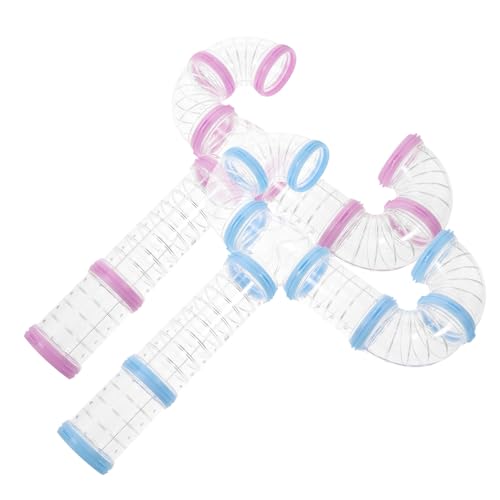 Milisten 2 Sätze Kreatives DIY Hamster Tunnel Set Teiliges Röhrensystem und Blau für Kleine Haustiere Erkunden Robust und Installieren von Milisten