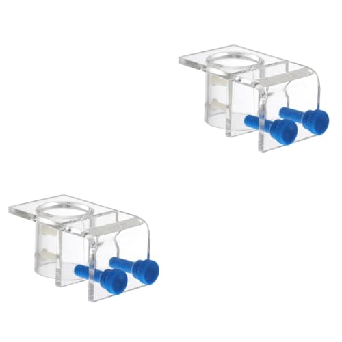 Milisten 2 Stück Aquarium Wasserhalterung Aquarium Clip Aquarium Wasserschlauchklemme Halteklammern Racks Aquarium Clip Hunde Pyjama Schlauch Flexkanal Aquarium Acryl Zubehör von Milisten