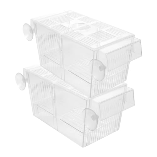 Milisten 2stücke Aquarium Fischzuchtkasten Box Fisch-inkubatorbox Zuchtbehälter Für Kleinfische Mit Trennwand Aquarium-brutkasten von Milisten