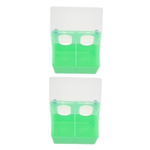 Milisten 2 Stück Box Futterbox Für Tauben Hängender Futterspender Für Tauben, Papageien Taubenfutter Hühnerfutterhäuschen Aus PVC Futterhalter Für Tauben Wachtel-Feeder Light Green Abs von Milisten