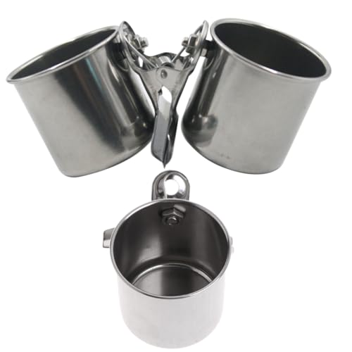 Milisten 2 Stück Edelstahl Futter Trinkschale für Papageien mit Befestigungsclip Leicht zu Reinigen Geeignet für Vogelkäfige und Kleine Vögel Rostfrei Praktische Futternäpfe für Milisten 2 Stück Edelstahl Futter Trinkschale für Papageien mit Befestigungsclip Leicht zu Reinigen Geeignet für Vogelkäfige und Kleine Vögel Rostfrei Praktische Futternäpfe für von Milisten