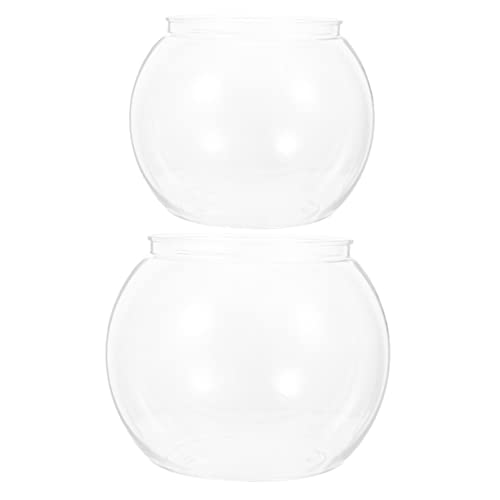 Milisten 2 Stück Goldfischglas Mehrfachstange Autotanks Holzscheitheizung Desktop Aquarium Aquarium Becherclips Becher Aquarium Zubehör Mini Aquarium Steinfischnetzhalter Futter von Milisten