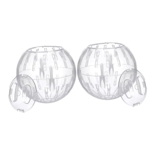 Milisten 2 Stück Hamster- Hamster-übungsbälle Laufball Für Hamster Zwerghamsterball Hamsterspielzeugball Hamsterrad Leise Hamsterlaufspielzeug Mausrad Rattenrad Plastik Transparent von Milisten