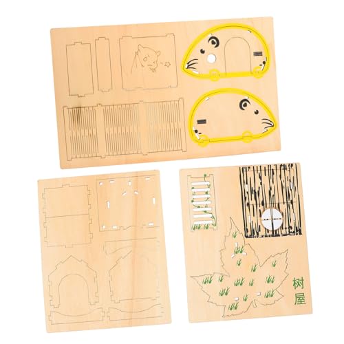 Milisten 2stücke Hamster Spielzeug Mit Kletterrahmen Und Gemütlichem Nest Für Kleintiere Unterkunft Für Hamster Ratten Und Andere Kleine Haustiere Für Spiel Und Entspannung von Milisten