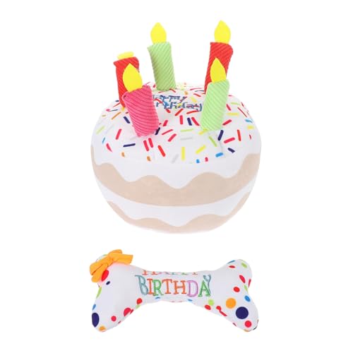 Milisten 2 Stück Haustier Geburtstagsspielzeug Welpen Hunde kauen Party Dog chew Toy Kauspielzeug für Haustiere bissfestes Molarenspielzeug für Haustiere Plüsch Milisten 2 Stück Haustier Geburtstagsspielzeug Welpen Hunde kauen Party Dog chew Toy Kauspielzeug für Haustiere bissfestes Molarenspielzeug für Haustiere Plüsch von Milisten