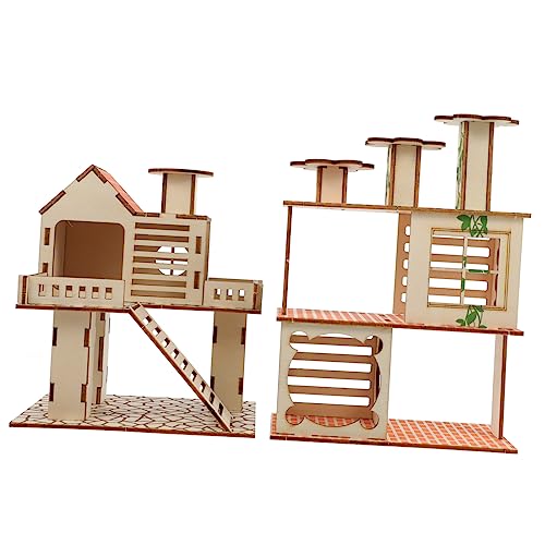 Milisten 2stücke Hamsterhaus Teilig Kreative Holzvilla Für Kleintiere Als Spielplatz Und Versteck Für Gesundheit Und Spaß Geeignet Für Hamster Meerschweinchen Chinchillas Milisten 2stücke Hamsterhaus Teilig Kreative Holzvilla Für Kleintiere Als Spielplatz Und Versteck Für Gesundheit Und Spaß Geeignet Für Hamster Meerschweinchen Chinchillas von Milisten