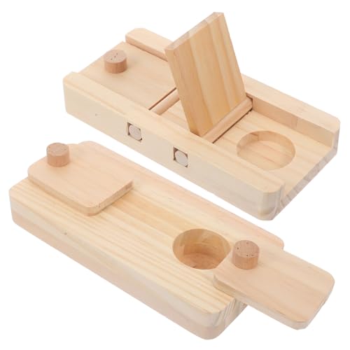 Milisten 2 Pcs Holz Hamster Spielzeug Leckereien Snacks Lagerung Tablett Für Tiere Sicher von Milisten