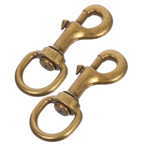 Milisten 2 Stück Hundeleinen Haken aus Zinklegierung mit Drehgelenk Rostfrei und Langlebig für Kleine und Große Hunde Vielseitig Einsetzbar als Führleine und Haustierzubehör Bronzefarben von Milisten