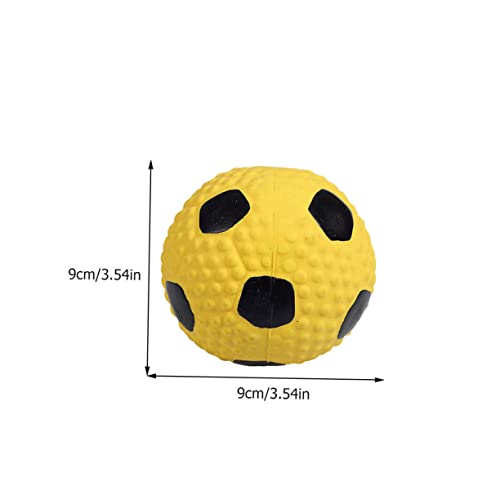 Milisten 2 Stück Latex Hundespielzeug Beißfestes Rugby Football mit Quietscher Interaktives Trainingsspielzeug für Kleine und Große Hunde Langlebiger Kauspielball für Spiel und von Milisten