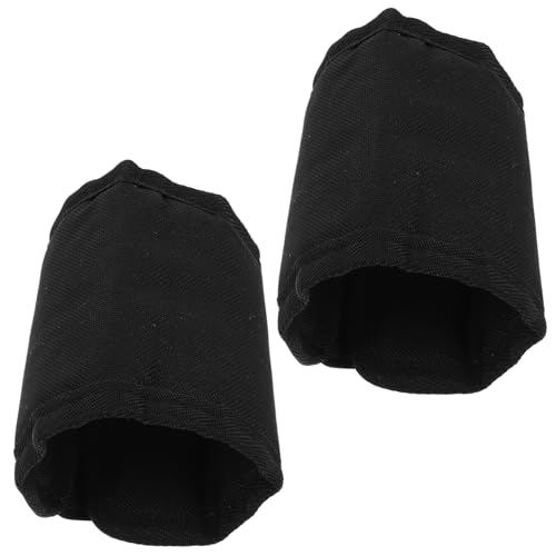 Milisten 2 Stück Schutzhülle für Reitstiefel Pferdebein Sehnenschoner für Pferde Fliegenstiefel für Pferde Hufglocken für Pferde Pferdeglocken Oxford-Stoff Black von Milisten