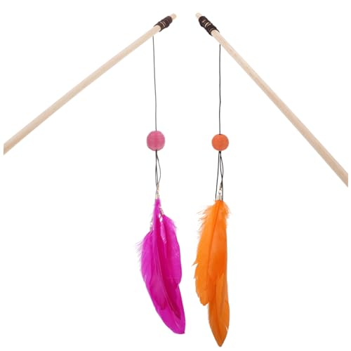 Milisten 2 Stück Teiliges Katzenspielzeug Holzstab mit Federn und Bissresistente Katzenangel Interaktives Kitten Plaything für Gesunde Bewegung und Beschäftigung Geeignet für Katzenrassen Milisten 2 Stück Teiliges Katzenspielzeug Holzstab mit Federn und Bissresistente Katzenangel Interaktives Kitten Plaything für Gesunde Bewegung und Beschäftigung Geeignet für Katzenrassen von Milisten