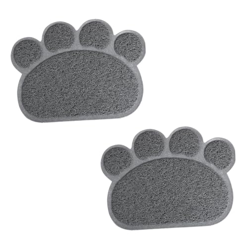 Milisten 2 Stück rutschfeste wasserdichte Futterunterlage für Haustiere PVC Matte für Katzen und Hunde Schützt Böden vor Schmutz und Feuchtigkeit von Milisten