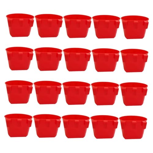 Milisten 20 Stück Vogel Futterbehälter für Käfige Hängende Futter und Wasserschalen aus Leichtem für Papageien und Kleine für Fütterung Innenräumen von Milisten