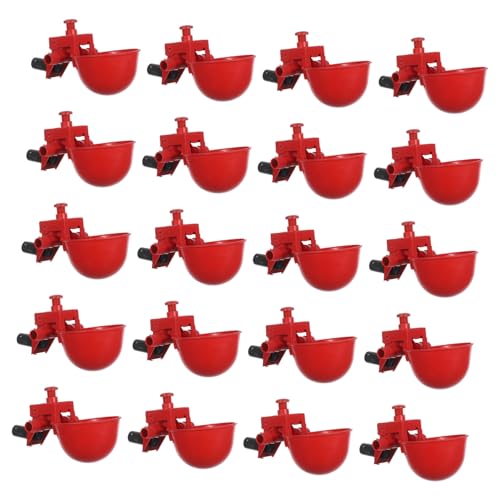 Milisten 20Stücke Taubentrinker Wachteltrinker Automatische Wassertrinker mit Einstellbarem Wasserstand Robuste Rote Tränken für Geflügel und Hühner Milisten 20Stücke Taubentrinker Wachteltrinker Automatische Wassertrinker mit Einstellbarem Wasserstand Robuste Rote Tränken für Geflügel und Hühner von Milisten