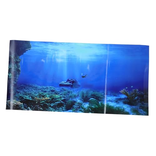 Milisten 2St Aquarium Hintergrundpapier Aufkleber für Aquarien Bild für Aquarium Aquarium-Poster Aquarium rückwand dekorativer 3D-Aufkleber selbstklebendes Aquarienbild schmücken von Milisten