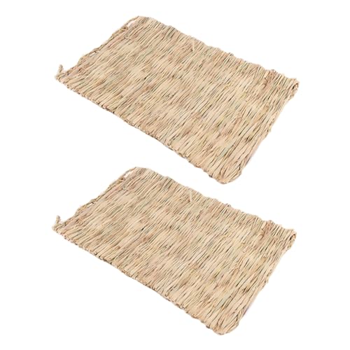 Milisten 2Stücke Strohmatten für Kleintiere Schlafkissen aus Natürlichem Gras für Hamster und Meerschweinchen Beige Sicher Langlebig und Unterhaltsam Milisten 2Stücke Strohmatten für Kleintiere Schlafkissen aus Natürlichem Gras für Hamster und Meerschweinchen Beige Sicher Langlebig und Unterhaltsam von Milisten