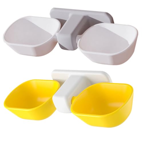 Milisten 2Stücke Wandmontierter Pet Feeder Haustier Futter und Wasserschalen für Katzen Hochwertigem Platzsparendes Design Entzückend und Funktional von Milisten