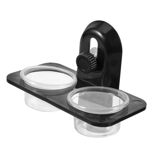 Milisten 2st Futterspender Für Reptilien Zubehör Für Gecko-Tanks Mit Haube Futternapf Für Reptilien Crested Gecko Fresskante Reptilien-doppelschale Mit Saugnapf Haubengecko Chamäleon von Milisten