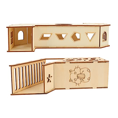 Milisten 2stücke Holz Hamster Tunnel Spielzeug Für Kleintiere Labyrinth Röhren Für Aktivitäten Geeignet Für Hamster Ratten Und Mehr Fördert Bewegung Und Spaß von Milisten