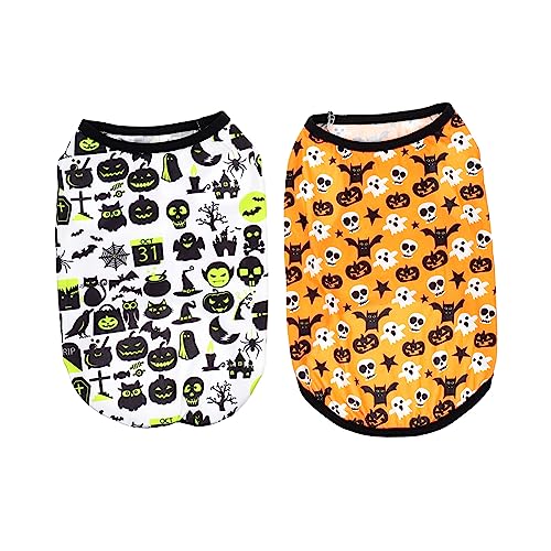 Milisten Halloween Haustier Kleidung Set 2pcs Haustier Weste Hund Mantel Atmungsaktive Hund Weste für Haustier Bekleidung Milisten Halloween Haustier Kleidung Set 2pcs Haustier Weste Hund Mantel Atmungsaktive Hund Weste für Haustier Bekleidung von Milisten