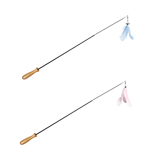 Milisten 2stücke Katzenangel Mit Holzgriff Interaktive Teaser-Sticks Aus Kohlefaser Für Kätzchen Blau Einstellbare Spielzeuge Für Haustiere Bewegung Und Spiel von Milisten