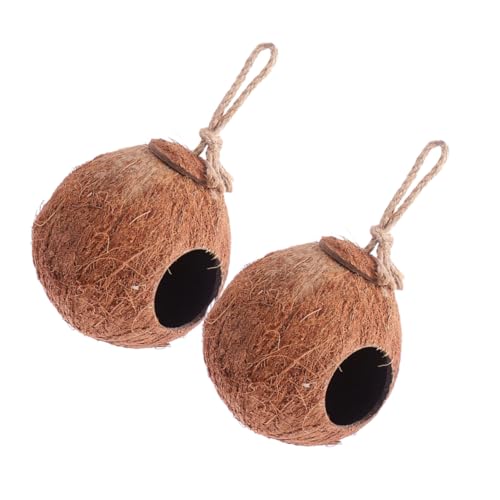 Milisten 2pcs Coconut Shell Vogel Nest Kokosnüsse Shell Nest für Vögel Vogel Spielzeug für Vögel Milisten 2pcs Coconut Shell Vogel Nest Kokosnüsse Shell Nest für Vögel Vogel Spielzeug für Vögel von Milisten