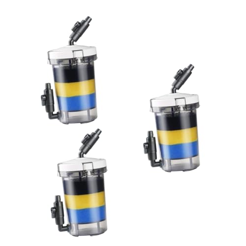 Milisten 3 STK Aquariumfilter Fischglasfilter Sauerstoff Luft Teichpumpe Frontfilter Für Aquarien Filter Für Fischaquarien Radleistungsfilter Stilles Filteraquarium Vorderseite Filterpumpe von Milisten