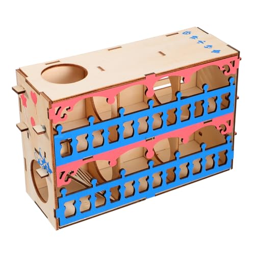 MILISTEN 3 STK Hamster-Villa-Labyrinth Spielplatzspielzeug für kleine Haustiere Holzversteck-Tunnelspielzeug Spielzeuge Spielset aus Holz Hamsterspielzeug Hamster Labyrinth von Milisten