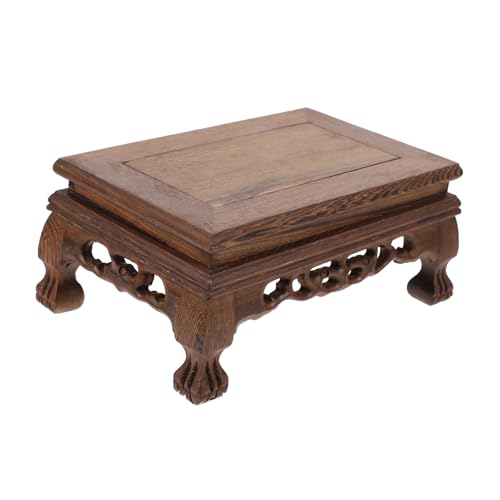 Milisten 3 STK Ornamente Blumentöpfe Für Den Innenbereich Fischdekorationen Für Hocker Pflanzenständer Blumentopf Basis Quadratischer Ständer Bonsai Pflanze Bootsuhr Vase Esstisch Holz von Milisten