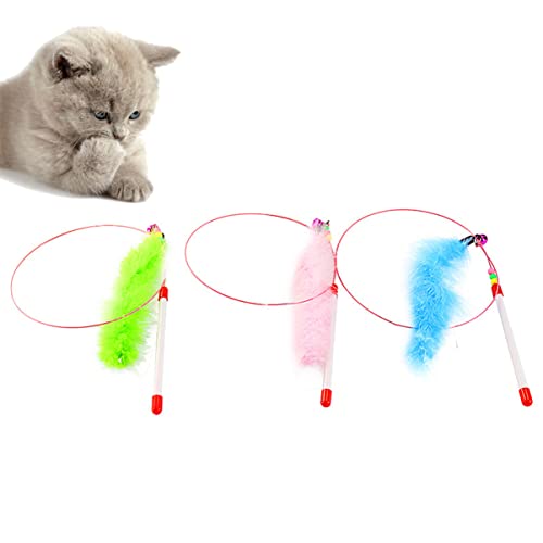 Milisten 3 STK Spielzeug zum Necken von Katzen Katzenstock Angel Katzenzauberstab Spielzeug Spielzeuge Zubehör für Katzenspielzeug Haustier Katzen-Teaser die Klingel Milisten 3 STK Spielzeug zum Necken von Katzen Katzenstock Angel Katzenzauberstab Spielzeug Spielzeuge Zubehör für Katzenspielzeug Haustier Katzen-Teaser die Klingel von Milisten