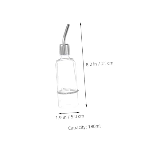 Milisten 3 Stück Edelstahl Trinkflasche für Kleintiere Auslaufsicherer Wasserspender mit Aufhängung Platzsparend für Kaninchen Hamster und Welpen für Käfig und Outdoor Einsatz von Milisten