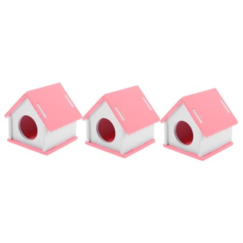 Milisten 3 Stücke PVC Hamster Meerschweinchen Bett Tier Hideout Ratte Dekorative Shelter Komfortable Nest von Milisten