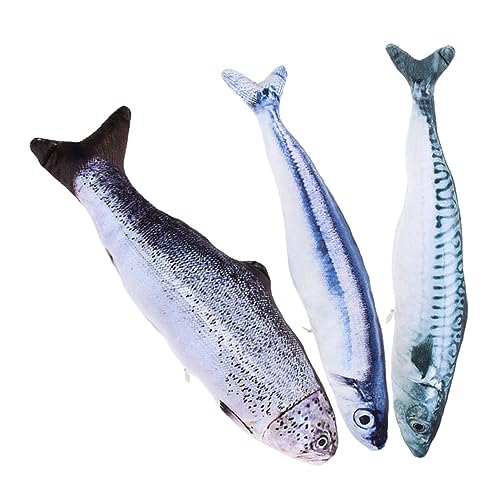 Milisten 3 Stück Katzenminze Fischspielzeug für Kätzchen Teiliges Interaktives Kauspielzeug zur Zahnreinigung Aktivität Lange Plüschfische Makrele Milisten 3 Stück Katzenminze Fischspielzeug für Kätzchen Teiliges Interaktives Kauspielzeug zur Zahnreinigung Aktivität Lange Plüschfische Makrele von Milisten