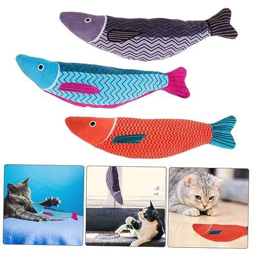 Milisten 3 Stück Katzenspielzeug Teiliges mit Katzenminze Bunte Plüsch Fisch Form Quietschendes Interaktives für Katzen zur Stressreduktion und Unterhaltung Milisten 3 Stück Katzenspielzeug Teiliges mit Katzenminze Bunte Plüsch Fisch Form Quietschendes Interaktives für Katzen zur Stressreduktion und Unterhaltung von Milisten